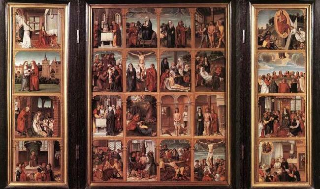 unknow artist Triptych with Scenes from the Life of Christ oil painting picture